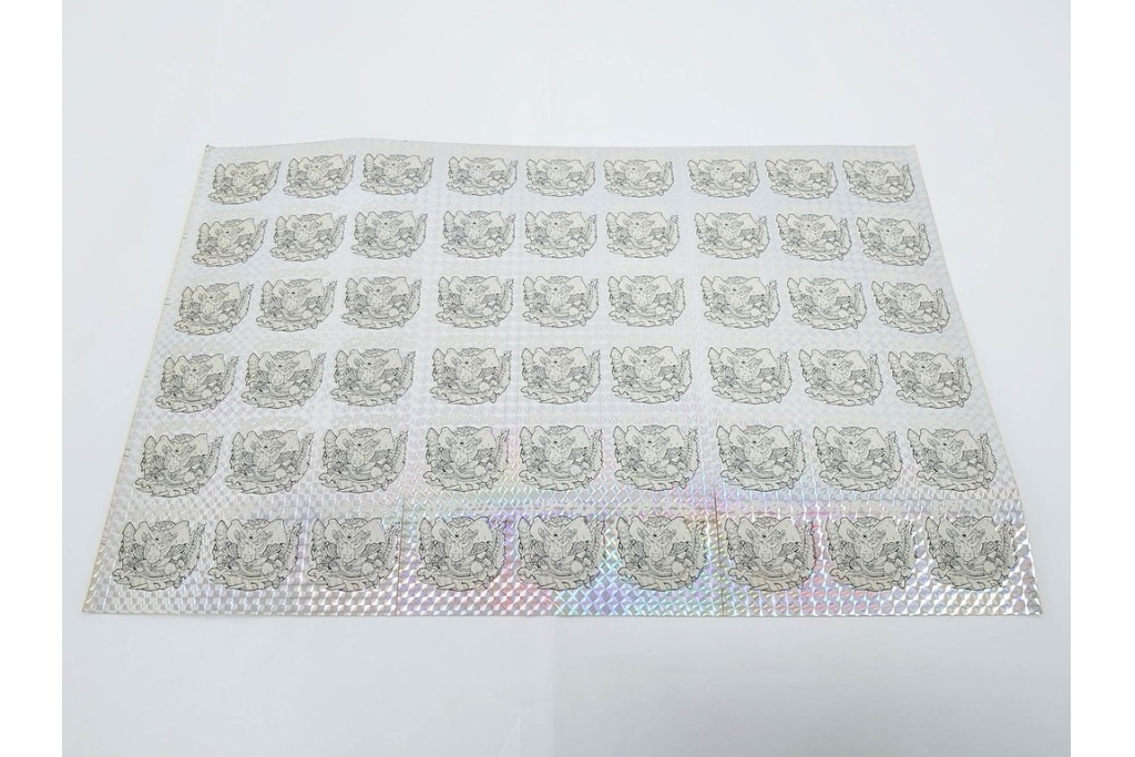 当時物　印刷途中　ビックリマン　悪魔VS天使シール　ワンダーマリア　パチ物のアンカットシート　(R-087079)