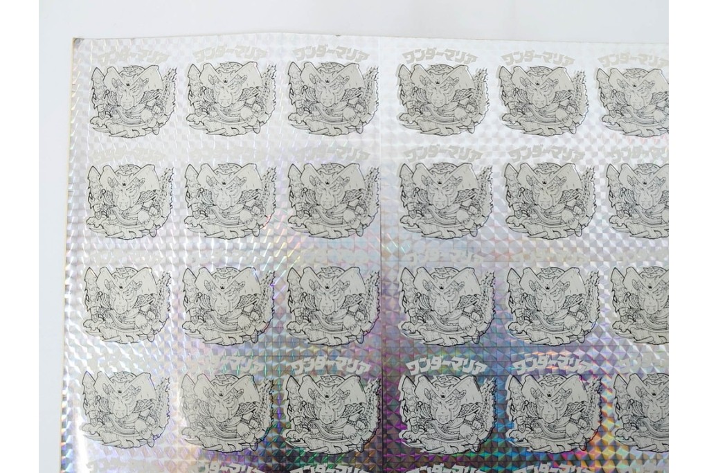 当時物　印刷途中　ビックリマン　悪魔VS天使シール　ワンダーマリア　パチ物のアンカットシート　(R-087079)