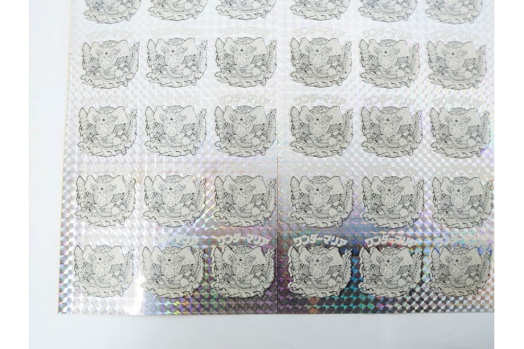 当時物　印刷途中　ビックリマン　悪魔VS天使シール　ワンダーマリア　パチ物のアンカットシート　(R-087079)