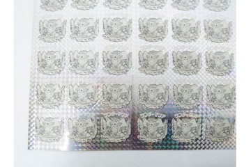 当時物　印刷途中　ビックリマン　悪魔VS天使シール　ワンダーマリア　パチ物のアンカットシート　(R-087079)