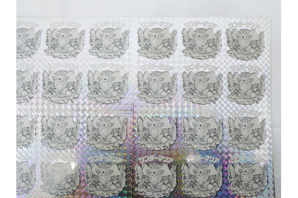 当時物　印刷途中　ビックリマン　悪魔VS天使シール　ワンダーマリア　パチ物のアンカットシート　(R-087079)