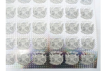 当時物　印刷途中　ビックリマン　悪魔VS天使シール　ワンダーマリア　パチ物のアンカットシート　(R-087079)