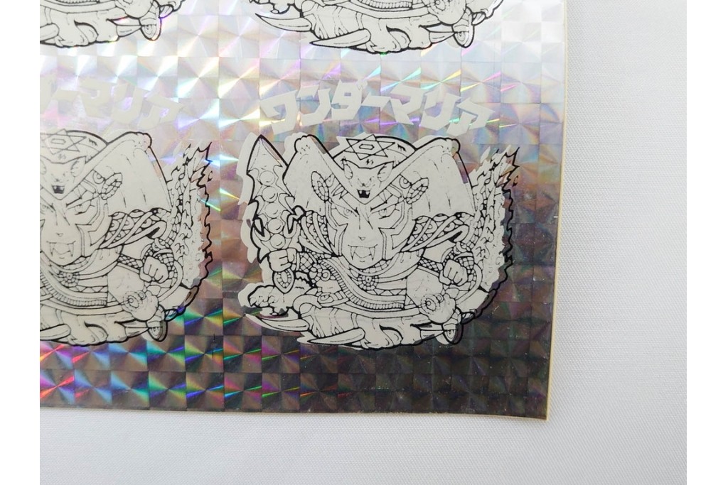 当時物　印刷途中　ビックリマン　悪魔VS天使シール　ワンダーマリア　パチ物のアンカットシート　(R-087079)