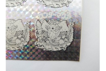 当時物　印刷途中　ビックリマン　悪魔VS天使シール　ワンダーマリア　パチ物のアンカットシート　(R-087079)