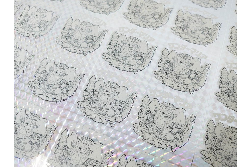 当時物　印刷途中　ビックリマン　悪魔VS天使シール　ワンダーマリア　パチ物のアンカットシート　(R-087079)