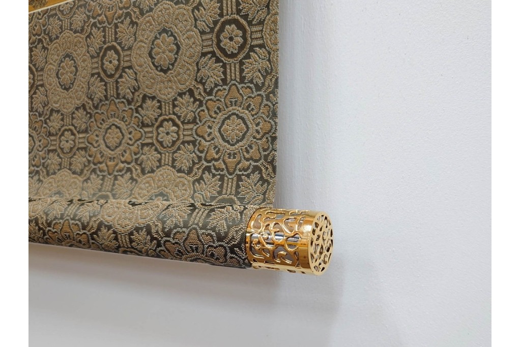 真作　堀部松庵作　「真言十三佛」　十三仏図の掛け軸　共箱付き　(R-087081)