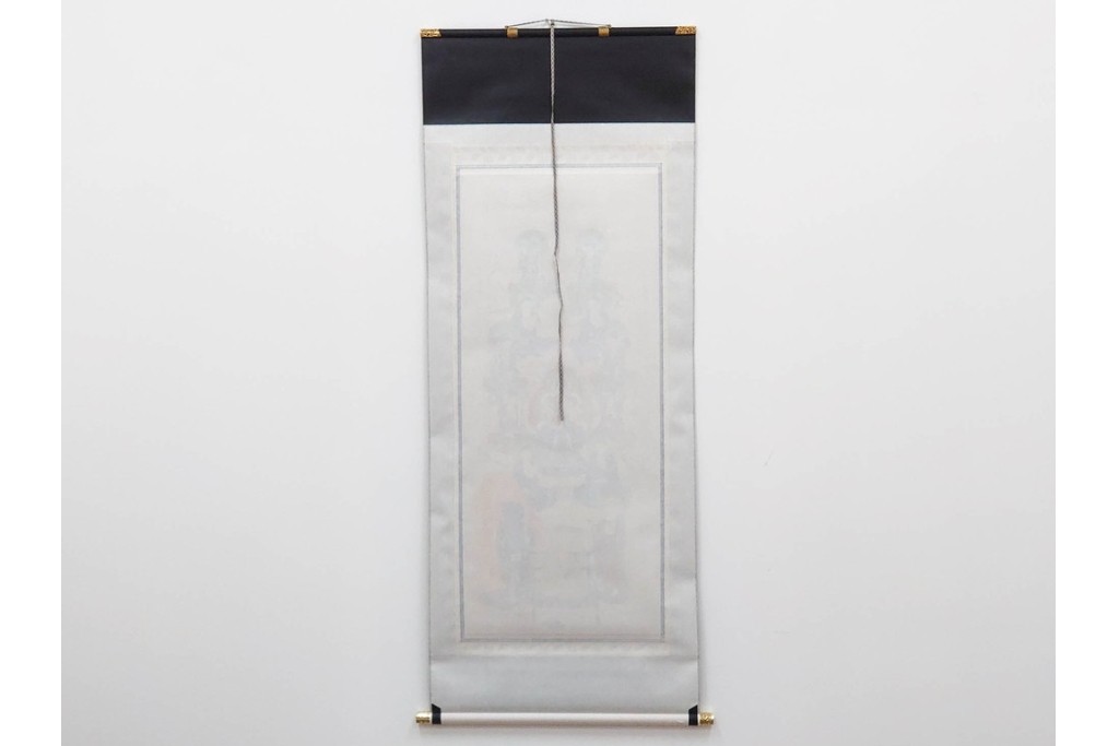 真作　堀部松庵作　「真言十三佛」　十三仏図の掛け軸　共箱付き　(R-087081)