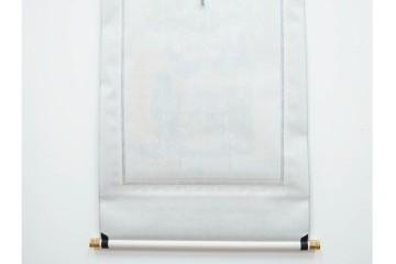 真作　堀部松庵作　「真言十三佛」　十三仏図の掛け軸　共箱付き　(R-087081)