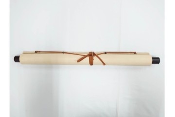 複製　絹本　清王朝　王鐸　「臨張芝帖」の掛け軸　解説釈文書・共箱付き　(R-087082)