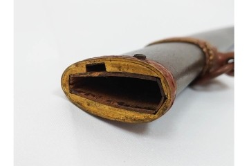 当時物　旧日本陸軍　鮫皮　「一」の刻印あり　九八式軍刀拵(鞘・柄・鍔・切羽・鎺)　鞘袋付き　(R-087084)