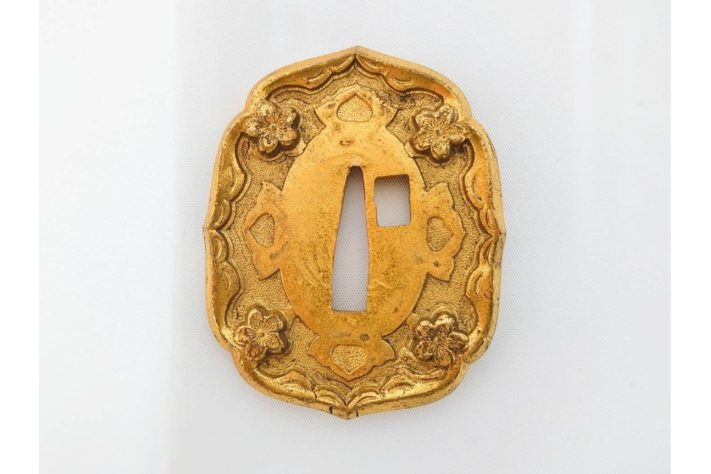 当時物　旧日本陸軍　鮫皮　「一」の刻印あり　九八式軍刀拵(鞘・柄・鍔・切羽・鎺)　鞘袋付き　(R-087084)