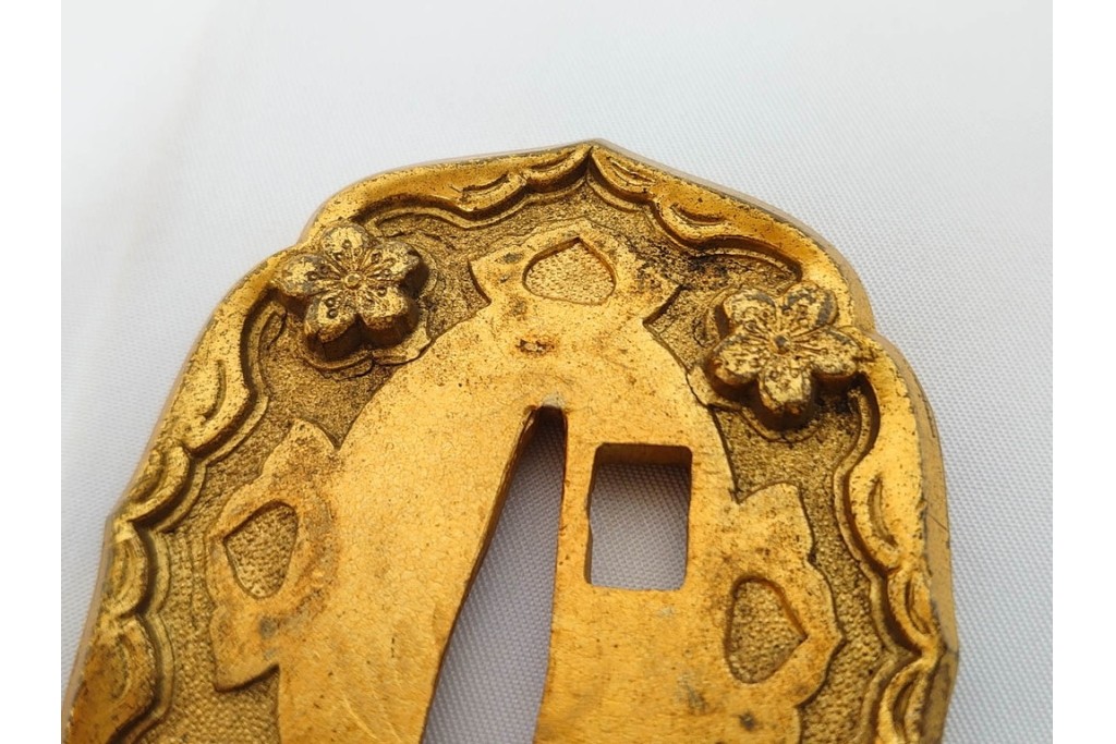 当時物　旧日本陸軍　鮫皮　「一」の刻印あり　九八式軍刀拵(鞘・柄・鍔・切羽・鎺)　鞘袋付き　(R-087084)