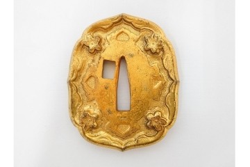 当時物　旧日本陸軍　鮫皮　「一」の刻印あり　九八式軍刀拵(鞘・柄・鍔・切羽・鎺)　鞘袋付き　(R-087084)