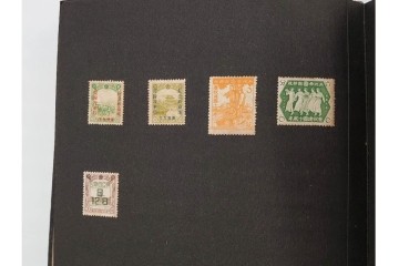 戦前～戦後　日本・満州・台湾など　消印あり　未使用・使用済の切手セット　アルバム付き　(R-087087)