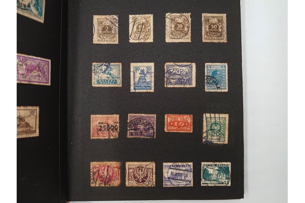 戦前～戦後　日本・満州・台湾など　消印あり　未使用・使用済の切手セット　アルバム付き　(R-087087)