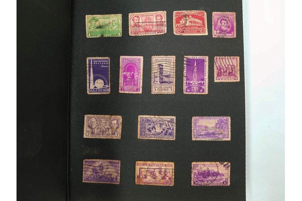 戦前～戦後　日本・満州・台湾など　消印あり　未使用・使用済の切手セット　アルバム付き　(R-087087)