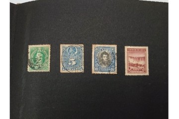 戦前～戦後　日本・満州・台湾など　消印あり　未使用・使用済の切手セット　アルバム付き　(R-087087)