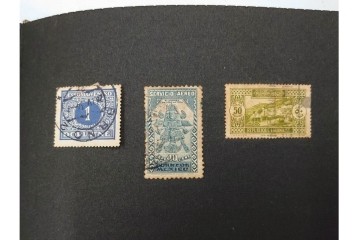 戦前～戦後　日本・満州・台湾など　消印あり　未使用・使用済の切手セット　アルバム付き　(R-087087)