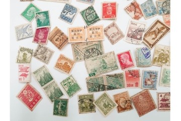 戦前～戦後　日本・満州・台湾など　消印あり　未使用・使用済の切手セット　アルバム付き　(R-087087)