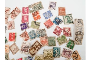 戦前～戦後　日本・満州・台湾など　消印あり　未使用・使用済の切手セット　アルバム付き　(R-087087)