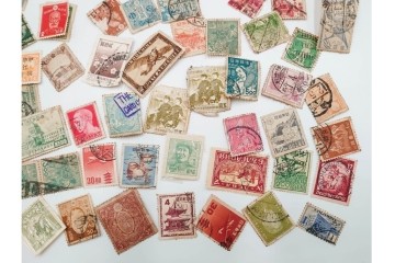 戦前～戦後　日本・満州・台湾など　消印あり　未使用・使用済の切手セット　アルバム付き　(R-087087)