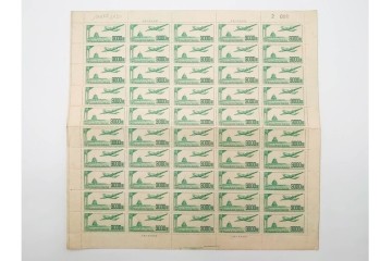 1951年　未使用　中華人民郵政航空郵票(1000圓・3000圓/各50枚×2シート)　天壇図航空切手のシート4枚セット　(R-087089)