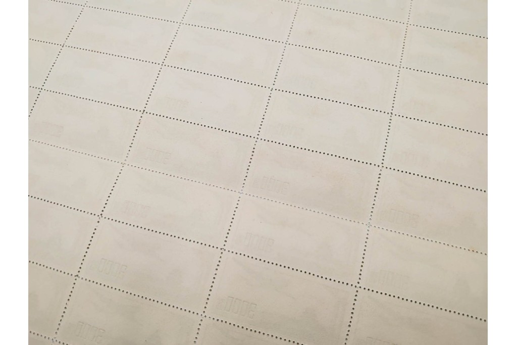 1951年　未使用　中華人民郵政航空郵票(1000圓・3000圓/各50枚×2シート)　天壇図航空切手のシート4枚セット　(R-087089)