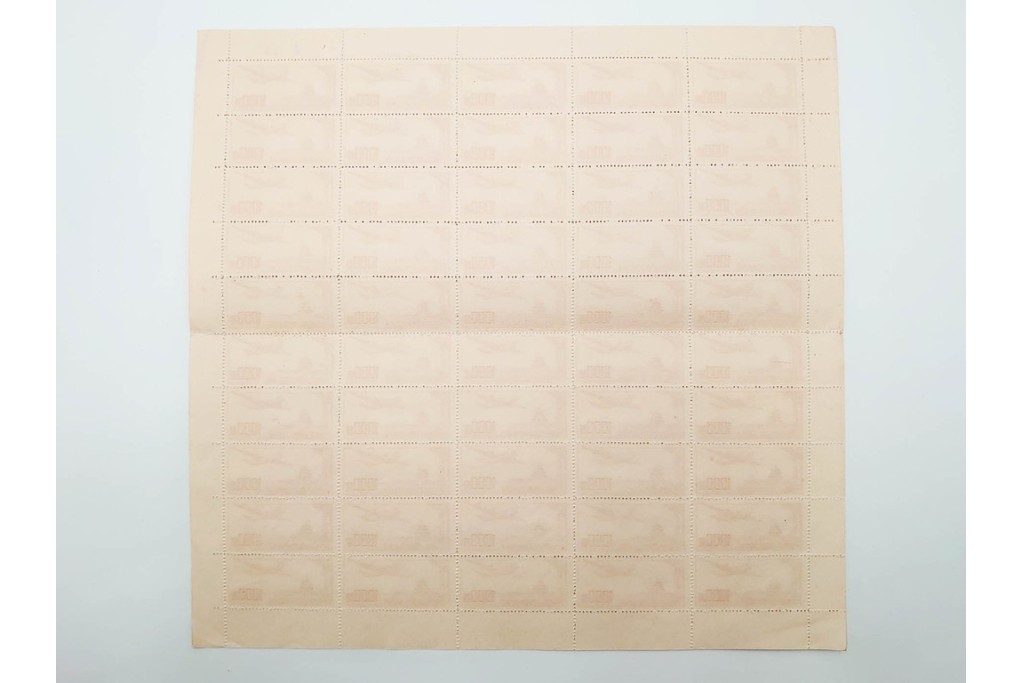 1951年　未使用　中華人民郵政航空郵票(1000圓・3000圓/各50枚×2シート)　天壇図航空切手のシート4枚セット　(R-087089)