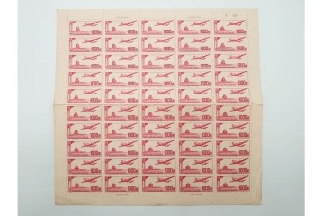 1951年　未使用　中華人民郵政航空郵票(1000圓・3000圓/各50枚×2シート)　天壇図航空切手のシート4枚セット　(R-087089)