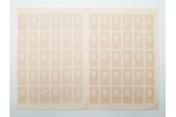 1951年　中国人民郵政　中国共産党30周年記念　400圓の耳付きシート　毛沢東図案の未使用切手 計300枚セット　(R-087090)