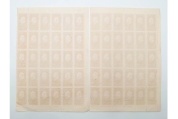 1951年　中国人民郵政　中国共産党30周年記念　400圓の耳付きシート　毛沢東図案の未使用切手 計300枚セット　(R-087090)