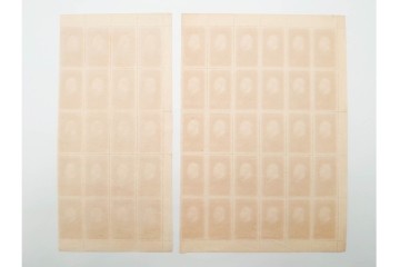 1951年　中国人民郵政　中国共産党30周年記念　400圓の耳付きシート　毛沢東図案の未使用切手 計300枚セット　(R-087090)