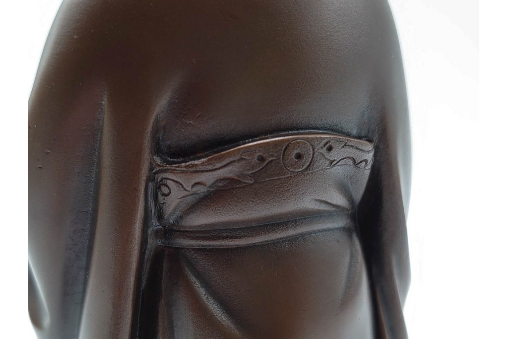 金工師　村田宏　蝋型鋳銅の桃仙人像　共箱付き　(R-087093)