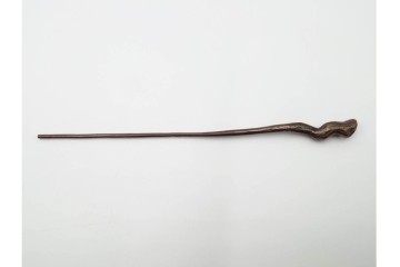 金工師　村田宏　蝋型鋳銅の桃仙人像　共箱付き　(R-087093)