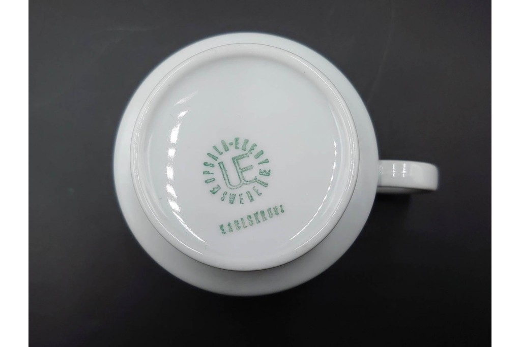 スウェーデンヴィンテージ　Karlskrona(カールスクローナ)　Upsala Ekeby(ウプサラエクビー)　プレート・カップ&ソーサー5客セット　(R-087095)