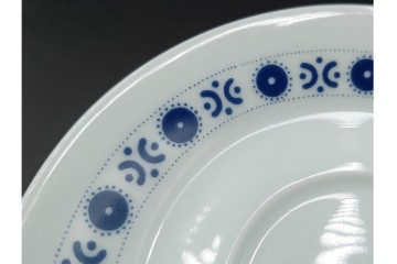 スウェーデンヴィンテージ　Karlskrona(カールスクローナ)　Upsala Ekeby(ウプサラエクビー)　プレート・カップ&ソーサー5客セット　(R-087095)