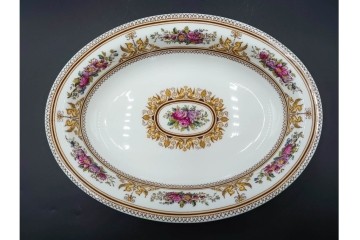 イギリス　WEDGWOOD(ウェッジウッド)　コロンビア　エナメル　セージグリーン　シュガーポット・クリーマー・カップ&ソーサー2客・プレート5点の洋食器11点セット　(R-087096)