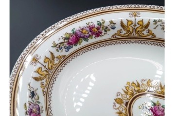 イギリス　WEDGWOOD(ウェッジウッド)　コロンビア　エナメル　セージグリーン　シュガーポット・クリーマー・カップ&ソーサー2客・プレート5点の洋食器11点セット　(R-087096)