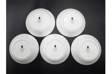 イギリス　WEDGWOOD(ウェッジウッド)　コロンビア　エナメル　セージグリーン　シュガーポット・クリーマー・カップ&ソーサー2客・プレート5点の洋食器11点セット　(R-087096)
