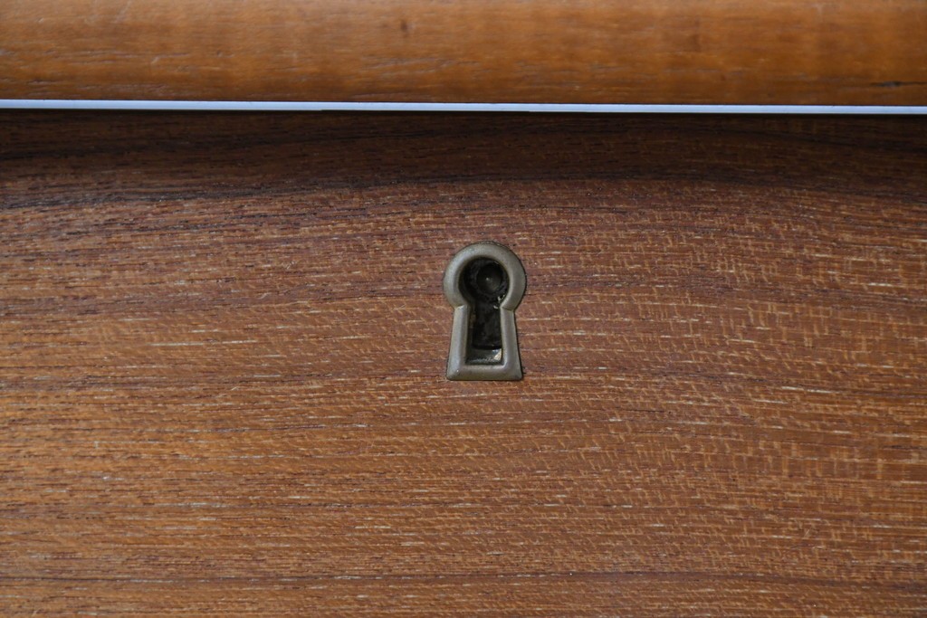 デンマークヴィンテージ　背面まで美しいチーク材のパートナーデスク　(R-087101)