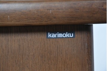 中古　カリモク家具(karimoku)　希少な廃番品!　書斎に映える収納力のある両袖デスク　(R-087102)