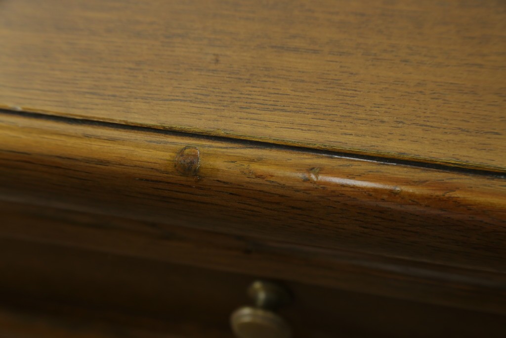 中古　カリモク家具(karimoku)　希少な廃番品!　大小8杯の引き出しを備えた両袖デスク　(R-087102)