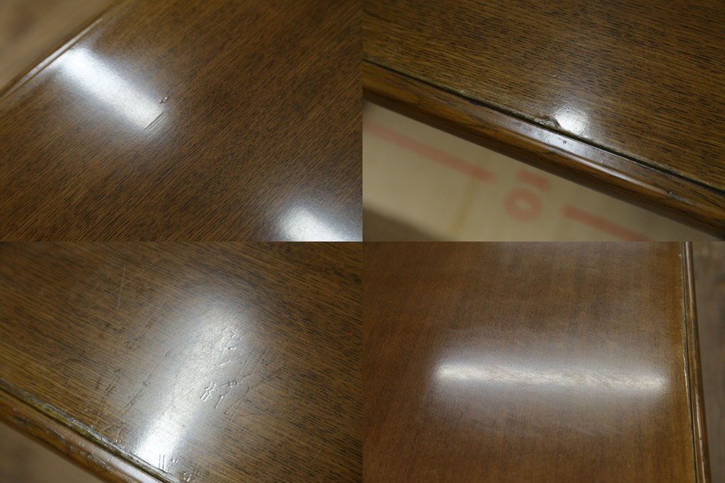 中古　カリモク家具(karimoku)　希少な廃番品!　大小8杯の引き出しを備えた両袖デスク　(R-087102)