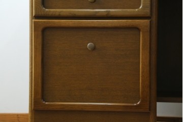中古　カリモク家具(karimoku)　希少な廃番品!　大小8杯の引き出しを備えた両袖デスク　(R-087102)