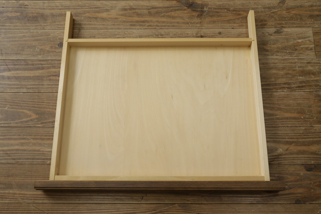 中古　カリモク家具(karimoku)　オーク材　ミッドセンチュリーデザインの両袖デスク　(R-087103)