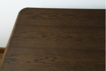 中古　カリモク家具(karimoku)　オーク材　ミッドセンチュリーデザインの両袖デスク　(R-087103)