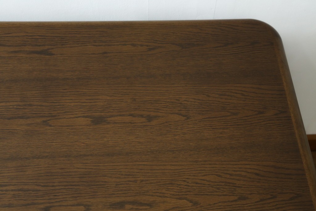 中古　カリモク家具(karimoku)　オーク材　ミッドセンチュリーデザインの両袖デスク　(R-087103)