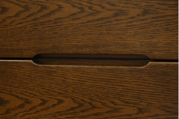 中古　カリモク家具(karimoku)　オーク材　ミッドセンチュリーデザインの両袖デスク　(R-087103)