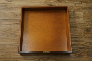 中古　海外輸入家具　マホガニー材　曲線デザインが優雅なワークデスク　(R-087105)