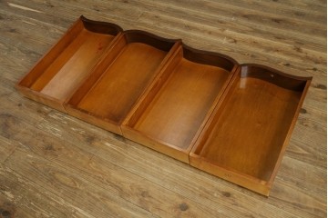 中古　海外輸入家具　マホガニー材　曲線デザインが優雅なワークデスク　(R-087105)